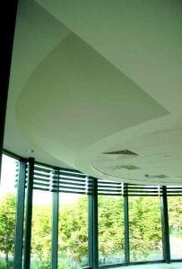 Curved Ceiling Detail in the Routeco Buildings by Ossett Mouldings