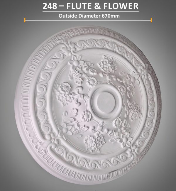 Ceiling Rose 248 - Flute & Flower - Image 2